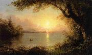 Frederic Edwin Church Lake Scene oil painting on canvas